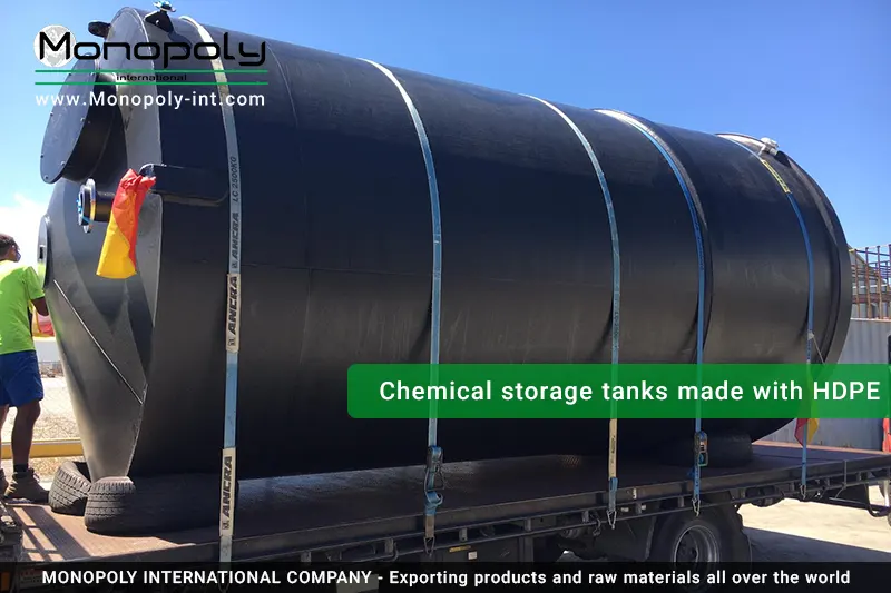 Chemical storage tanks made with HDPE